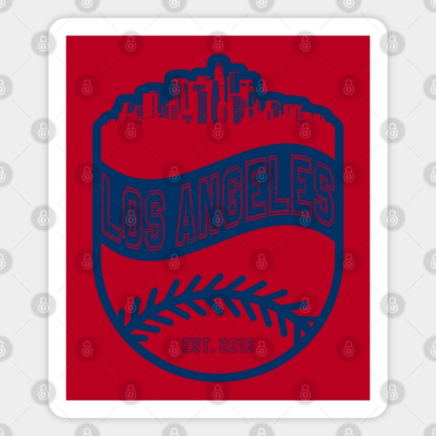 Los Angeles Baseball 01 Magnet by Juancuan